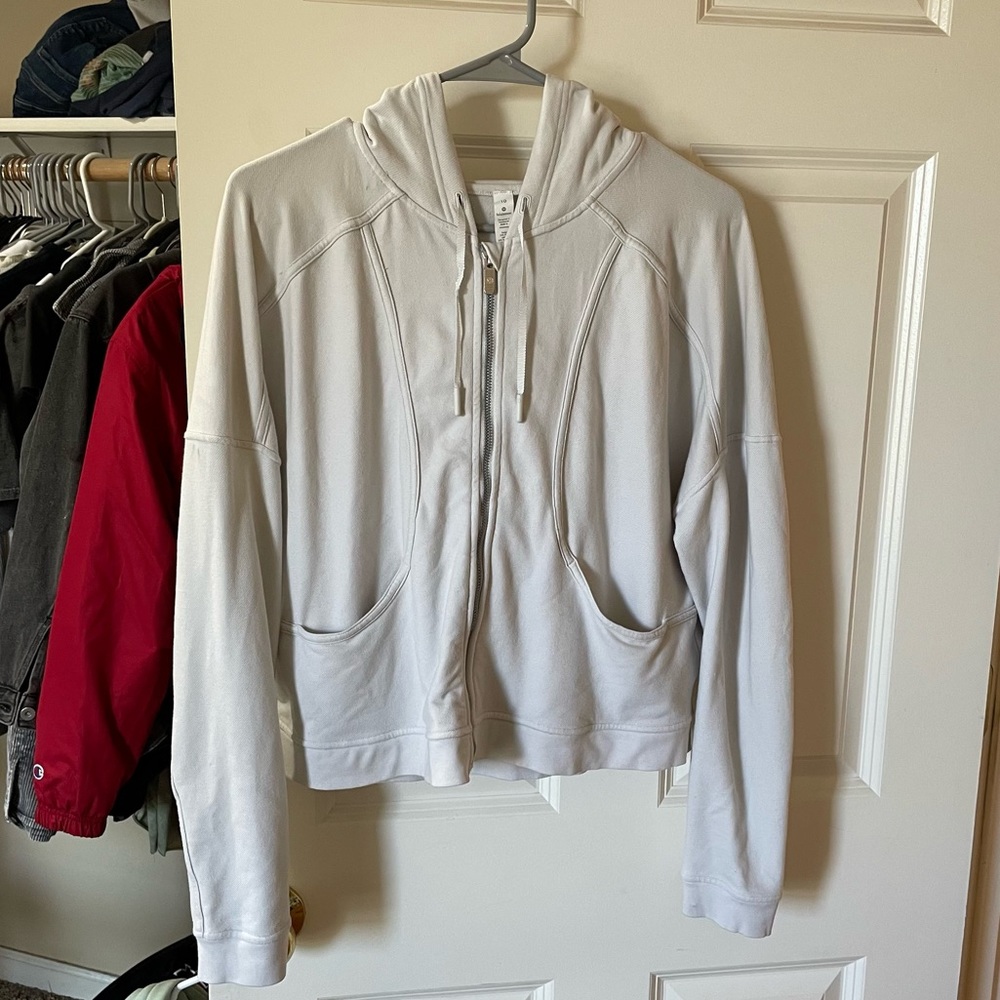 White lululemon zip jacket